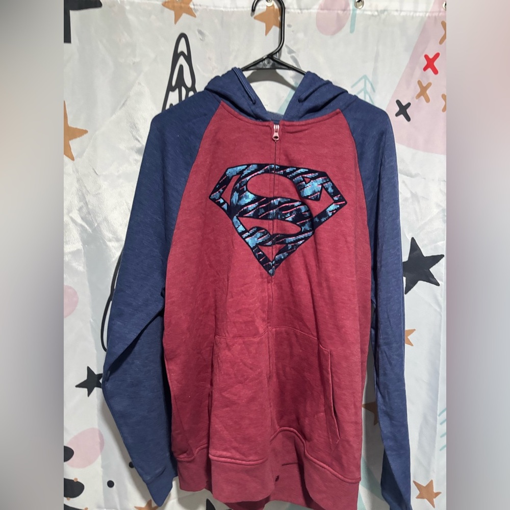 DC Comics Superman Kids Hoodie - Blue and Red New missing tags